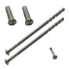M4 x 90mm Slotted Door Handle Screws Chrome with Bolt