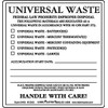 Labelmaster UW05 Universal Waste Label, PVC-Free Film Stock (Pack of
