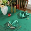 MATIRUG Rectangle Christmas Tablecloth 60x102 Inch,Spillproof Wrinkle Free Green Snowflake