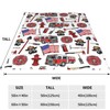 Firetruck Throw Blanket, Super-Soft Firefighter Blanket for Toddler Boys, Kids,