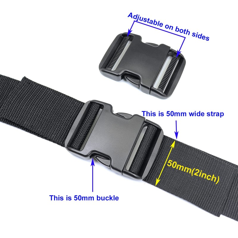 Quick Side Release Buckles 50mm Heavy Duty Plastic Buckle Clips