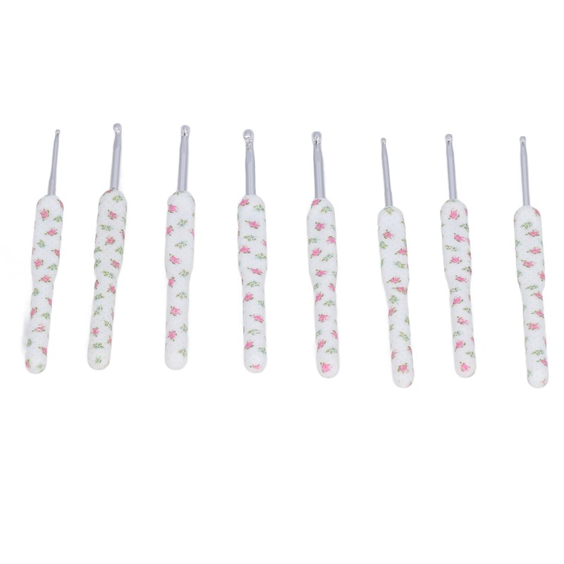 8pcs Crochet Hooks Ergonomic Design Comfortable Handle Easy Identification Compact
