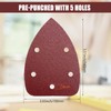 Pack of 50 Sandpaper Triangle Sanders, 80 Grit 5-Hole Sanding