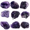 SUNYIK Natural Raw Amethyst Crystal Cabinet Knob with Screws, Healing