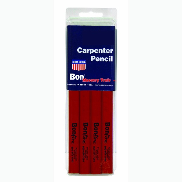 Bon Tool 84-841 Pencil - Red Casing Hard Black Lead - (72/Pkg)