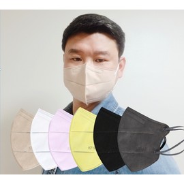 HL PHL KF94 2D Bird Beak Color Mask, Made in Korea, 40 Count (20+20), 10 Colors, Individually Wrapped (Small-Medium for Kids/Elementary Students) Small-Medium / Light Purple / Beige