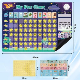 LOMUG Reward Board for Children, Weekly Planner Children with Magnetic Routine Cards, Montessori Reward System for Responsibility, Daily Planner Routine To Do List (Blue Magnetic Plate)