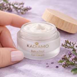 KADIAMO Bakuchiol Eye Cream 15 ml | Eye Cream | Natural Vitamin A + E | Stimulates Collagen Synthesis | Skin Firming | Aloe Vera and Bisabolol | Natural Vegetable Oils | Anti-Ageing