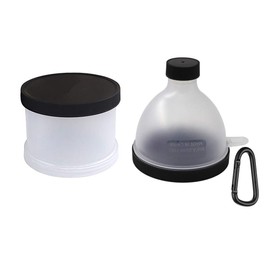 WOWHOUSE Protein Supplement Funnel Powder Tablet Container Storage Subdivision 2 Pack (Funnelbox)