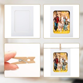 Wisyurt Pack of 50 Paper Photo Frames for 4x6 Large Paper Photo Frames Photo Hanging Kit Made of Cardboard for School or School