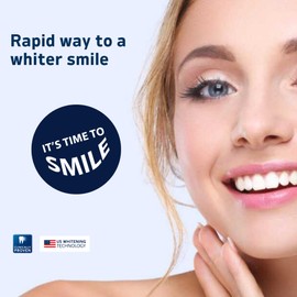 Rapid White Whitening Strips | Fast Acting, Ultra-Thin | Self Dissolving | for a Whiter, Brighter Smile Without Peroxide | Easy to use Whitening Strips