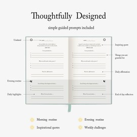 The Gratitude Journal - for More Mindfulness, Happiness, Positive Vibes, Affirmations, Productivity, and Self Reflection -Undated Daily Journal