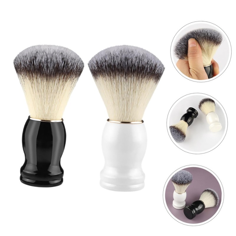Baluue Barber Brush for Hair Salon 2pcs Men's Shaving Brush