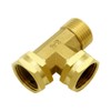 Hooshing Brass Garden Hose Tee Fitting 3/4" GHT Female x