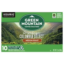 Green Mountain Coffee Roasters, Colombian Fair Trade SeleCount Medium Roast Coffee, 3.3 Ounce