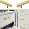 goldenwarm Gold Cabinet Handles 3 3/4 inch Brushed Brass Drawer