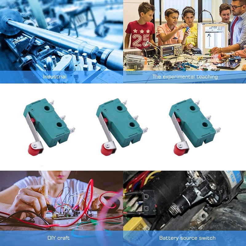 HUAZIZ 30 Pieces 250V 5A SPDT 1NO 1NC Momentary Hinge