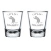 Set of 2 Shot Glasses 1.75oz Shot Glass Let's Get