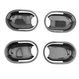 FUEISOF For Hyundai Ioniq 5 N Interior Door Handle Frame Cover Trim Protection 4 Pieces (Carbon Fibre)