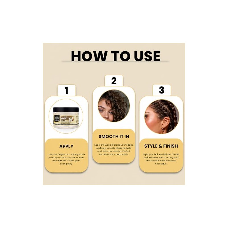SOF N' FREE Twist & Braid Hair Gel with Coconut