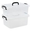 Quickquick 8 Liters Clear Storage Latch Box, Plastic Storage Bins