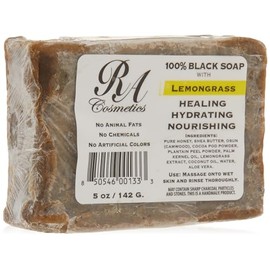 RA Cosmetics 100 Black Soap, Lemon Grass, 5 oz                                                                                                        