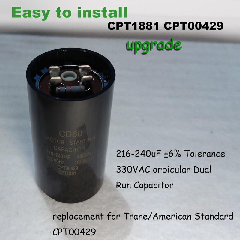 CPT00429 216-240 MFD 330 Volt Start Capacitor fit for American