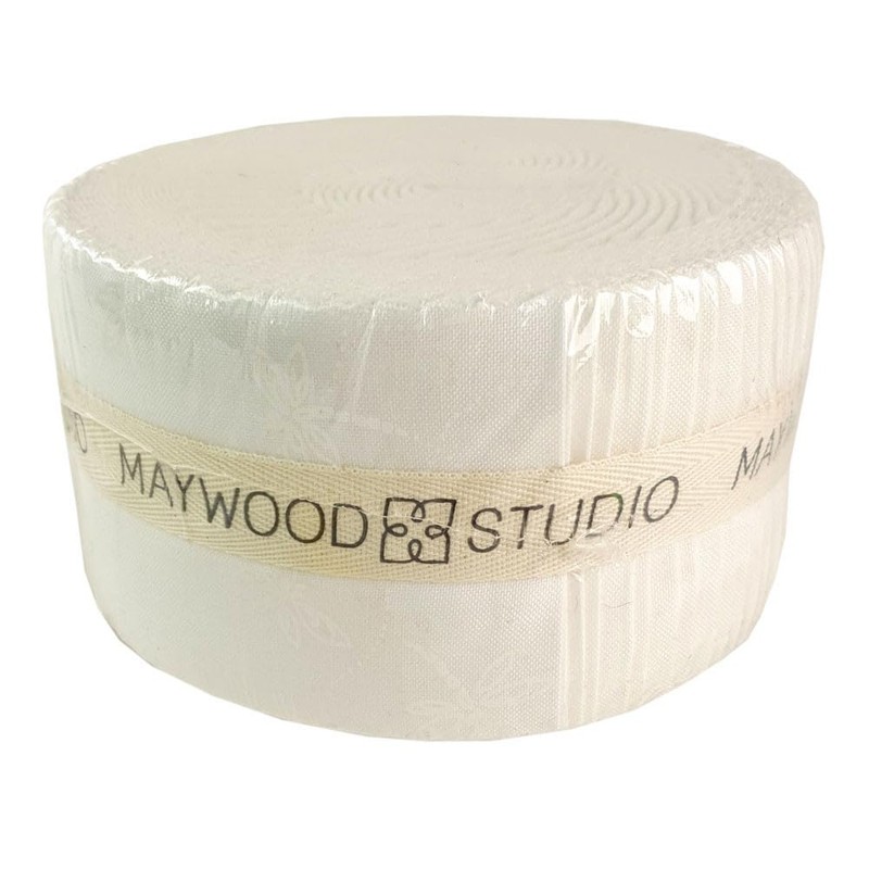 Maywood Studio Solitaire White on White 2 1/2 Inch Strips