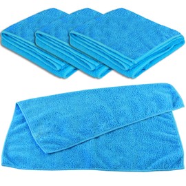 Universal Cloth, Blue, Set of 4, 40 x 40 cm - 300 g/m² - Microfibre Cloth, All-Purpose Cloth, Cleaning Cloth, Dust Cloth
