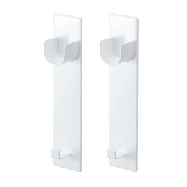Yamazaki 4917 Magnetic Bathroom Drying Rod Holder, Set of 2, White, Approx. W 2.4 x D 1.4 x H 9.1 inches (6 x 3.5 x 23 cm), Mist Bathroom Dryer, Indoor Drying