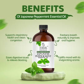 TRATAK ORGANICS Peppermint Essential Oil 4 Fl Oz - 100% Pure and Natural Oil with Premium Glass Dropper, Premium Therapeutic Grade Essential Oil for Diffuser, Cleaning, Hair Care and Aromatherapy