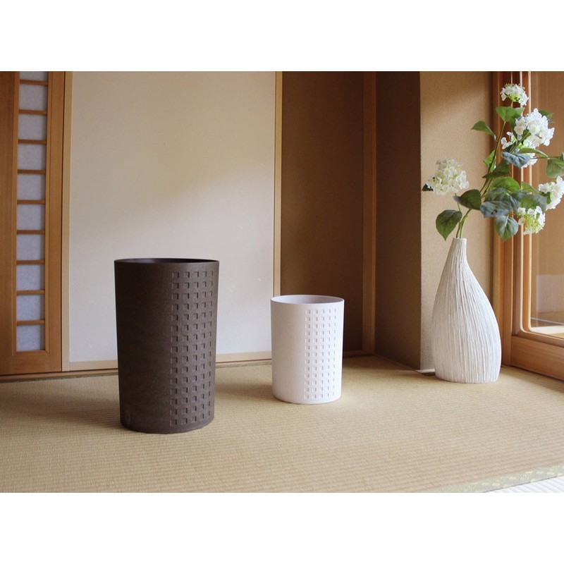 八幡化成 ダストボックス way-be Koiki modern(コイキ モダン) 丸型小 4.5L ホワイト