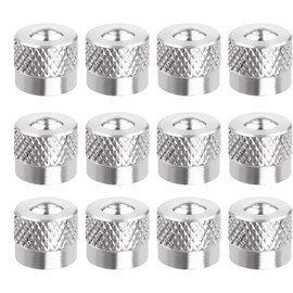 JUGUTA Pack of 12 Tyre Valve Caps, Metal Valve Stem Caps with Rubber Seal Ring, Dust and Waterproof Valve Cover Tyre Valve Caps for Car Motorcycle Bicycle Scooter (B)