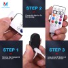 MICTUNING High Brightness Wireless LED Strobe Light 8 Colors Rechargeable