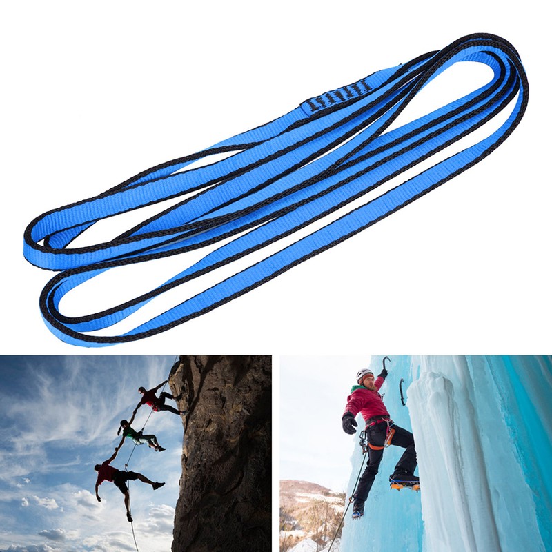 Mountaineering Climbing Load Bearing Flat Belt Strap Outdoor Safety Rope(120cm