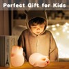 URAQT URAQT Silikon Nachtlicht Kinder,Schwein Led Nachttischlampe USB-Aufladung und Timing