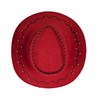 Western Cowboy Hat Red Sun Cap Faux Felt Leather Suede