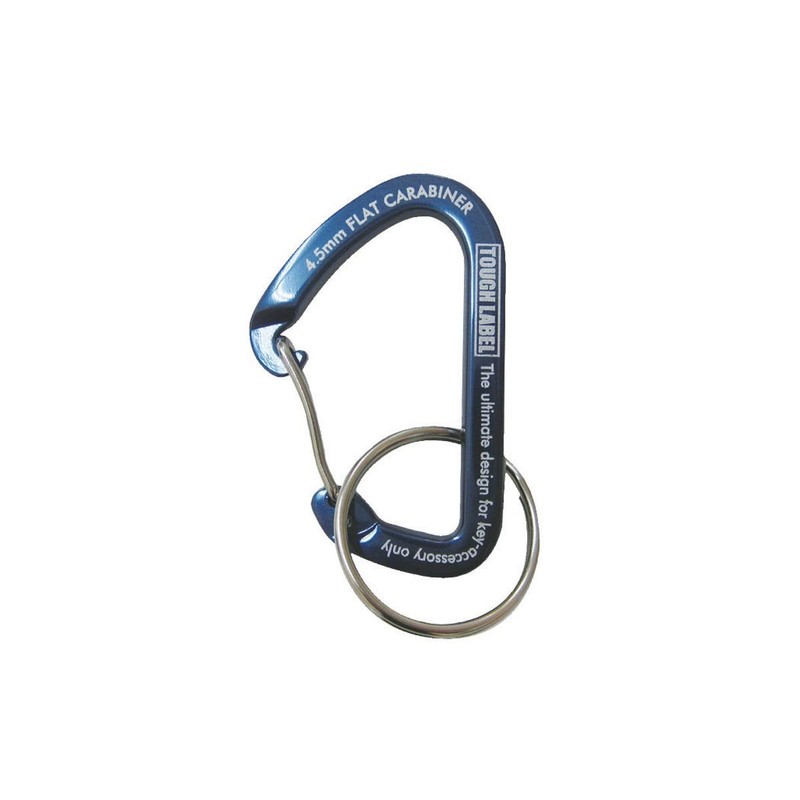 TouGH Label VEX-114 Carabiner Flat 0.18 inches (4.5 mm), Navy