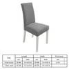 4PCS Durable Elastic Dustproof Slipcover Seat Chair Cover (Gray)