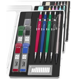 Mr. Pen- Art Mechanical Pencil Set, 5 Mechanical Pencils (0.3, 0.5, 0.7, 0.9, 2.0mm), 5 HB Lead Refills & 10 Eraser Refills, Precision Drawing Pencils for Sketching, Writing & Technical Artwork