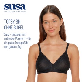 SUSA Women's Non-WirDD Bra, Black (004), 40D (Brand size : 90D)