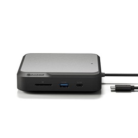 ALOGIC 7-in-1 Dual 4K Display Universal Compact Docking Station, 2X DisplayPort, USB-A, USB-C, 100W PD, Gigabit Ethernet, SD Card Reader, USB-C Power Input, for Windows/MacOS/ChromeOS Computers.