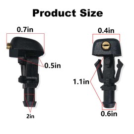 MACHSWON Front Windshield Washer Nozzles Kit Replacement OE# 3W7Z17603AA 2pcs Washer nozzles 2Meters Fluid Hose 2pcs Connectors Fit for Ford F150 2004-2013