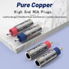Viborg 4Pcs Rca Plug Solder Pure Copper Gold Plated Male