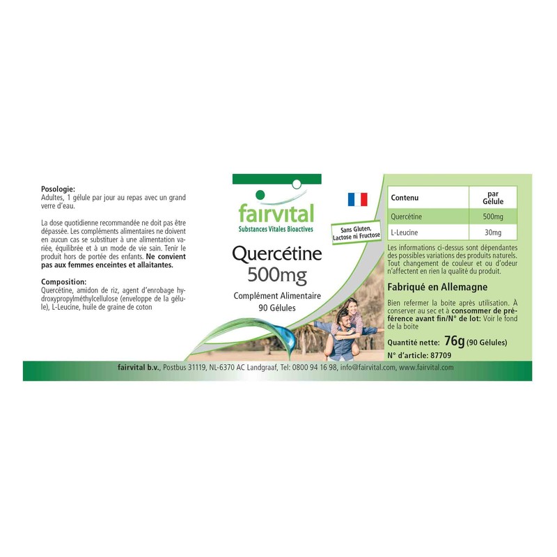 Quercetin 500mg - Bulk Pack for 3 Months - Vegan