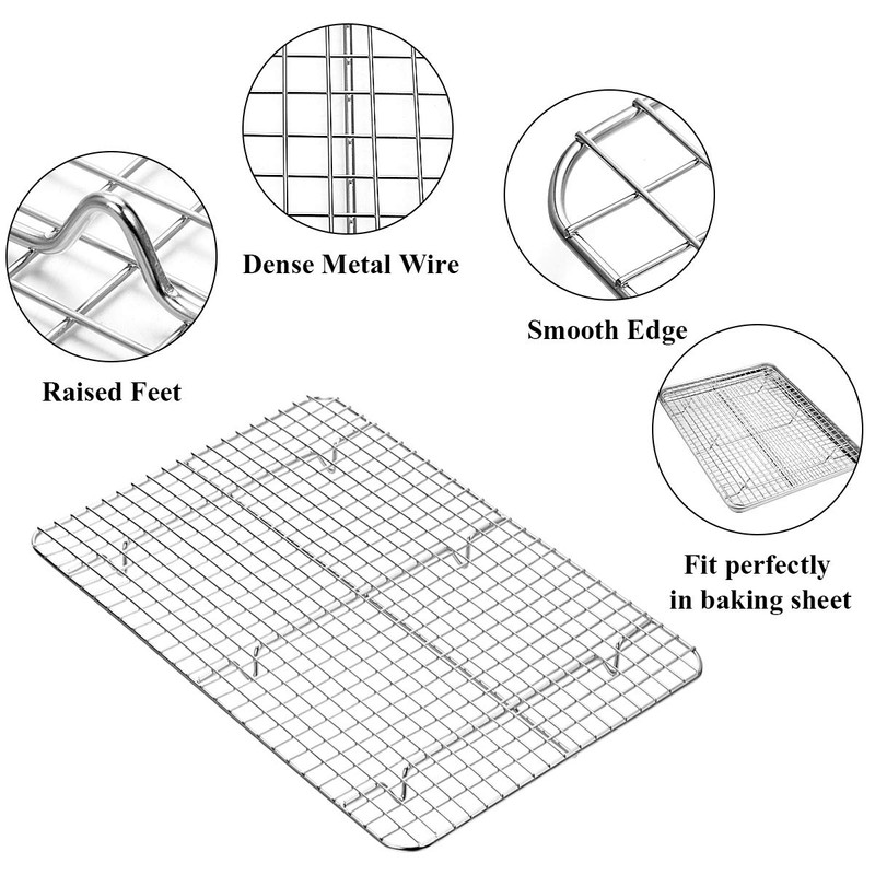 Baking Sheet with Rack Set [2 Pans + 2 Racks],