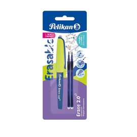 Pelikan® Eraser Pen 2.0 for Writing Calligraphy | Quick Drying Durable Robust | Thin | For School Office for Study | Comfortable and Smooth Writing | Blue