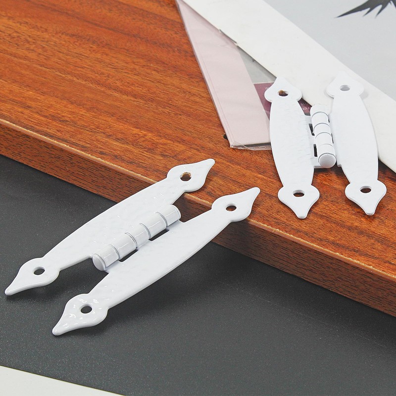 Waziaqoc 2Pcs H Cabinet Hinge, White Offset Hinge Hammercraft Flush