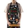 MYSOMY Italian Kitchen Apron Italy Cooking Apron Italian Chef Apron