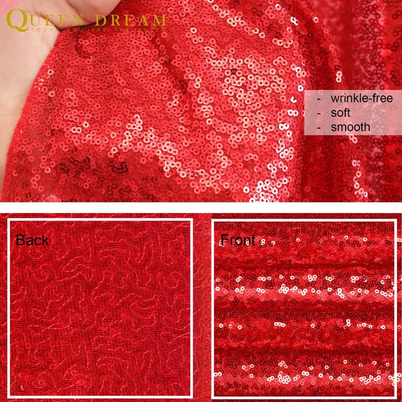 4ftx8ft Red Sequin Backdrops Glitter Curtain Photography Background Valentine's Day